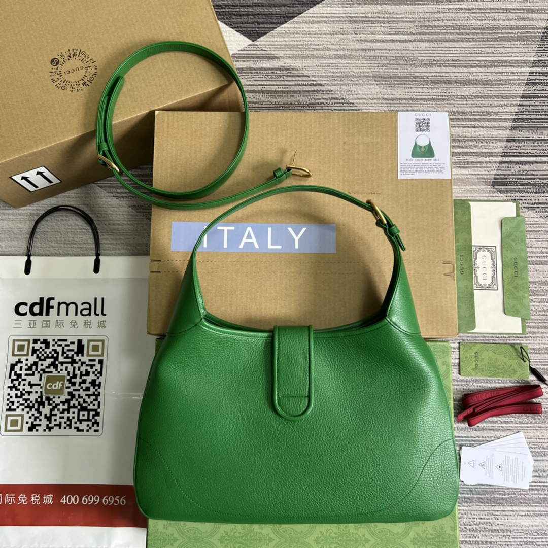 Gucci 726274 Aphrodite medium shoulder bag Green soft leather