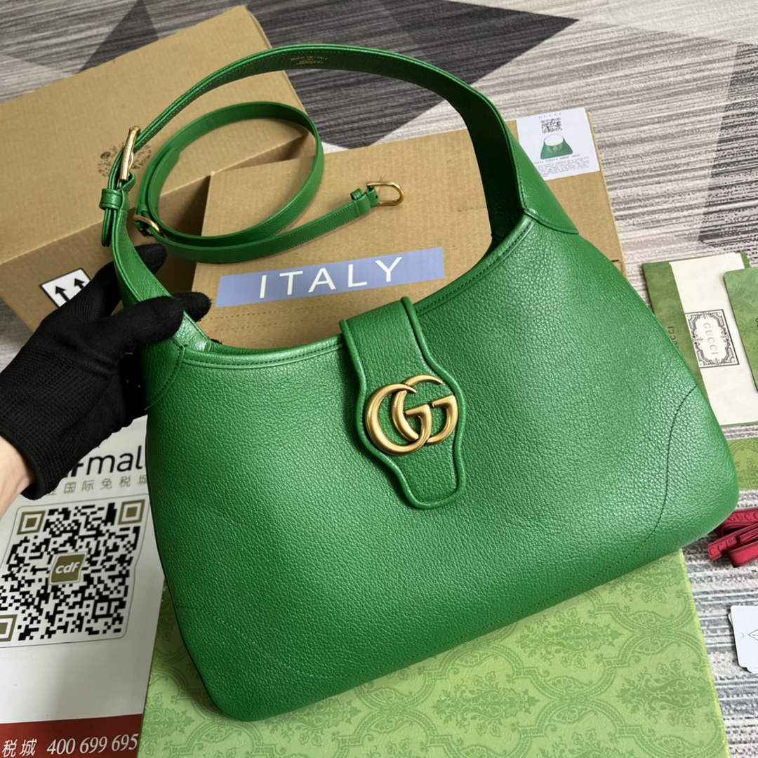 Gucci 726274 Aphrodite medium shoulder bag Green soft leather