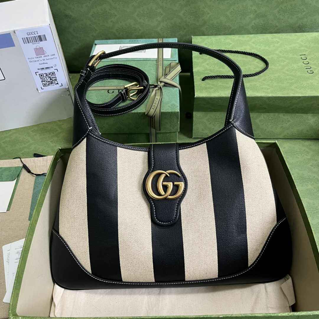 Gucci 726274 Aphrodite medium shoulder bag Black white