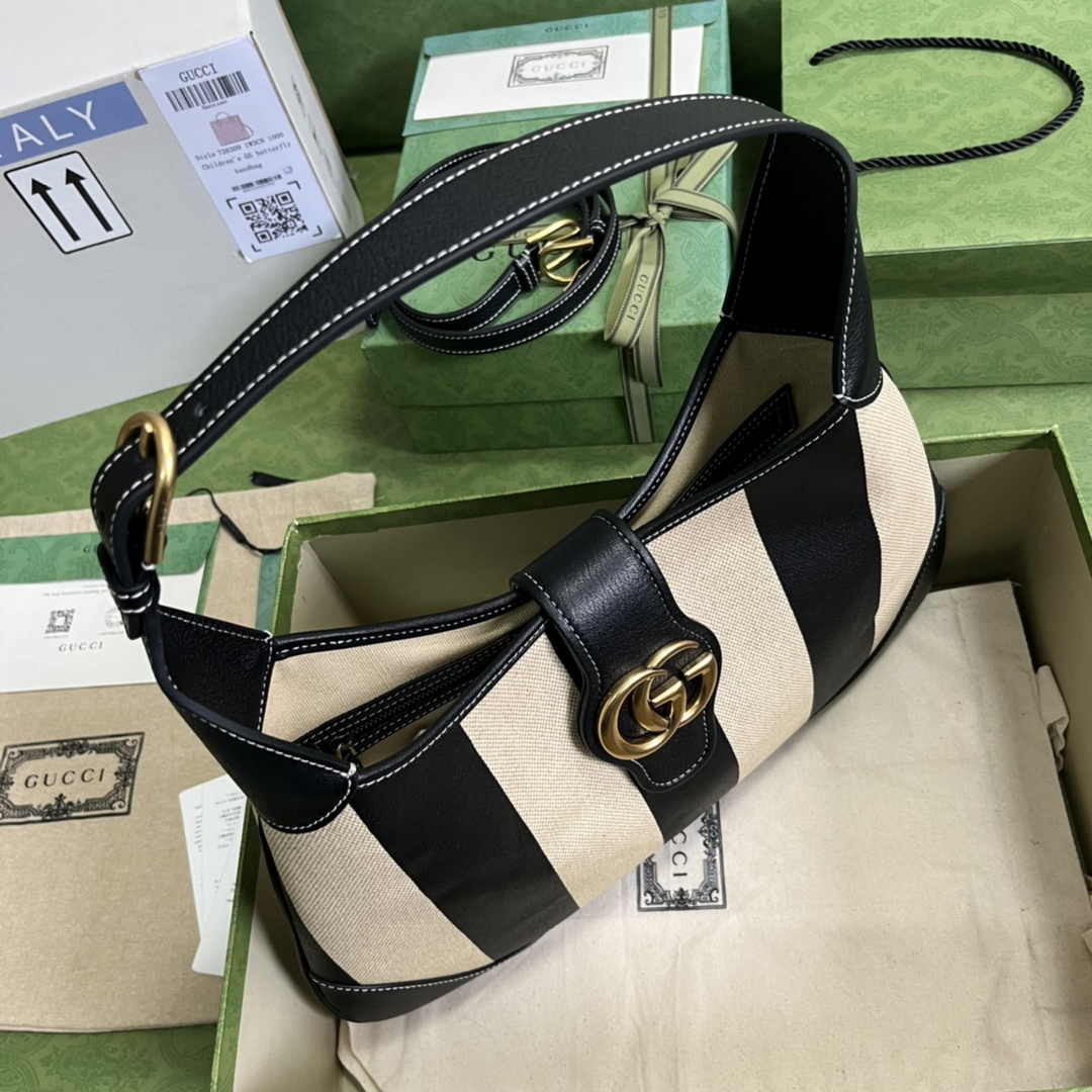 Gucci 726274 Aphrodite medium shoulder bag Black white