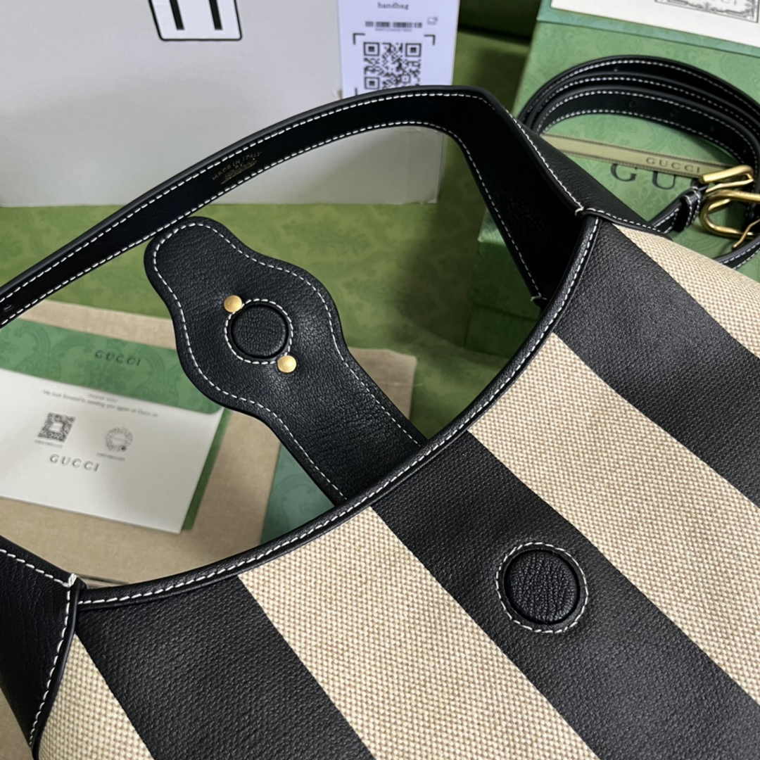Gucci 726274 Aphrodite medium shoulder bag Black white