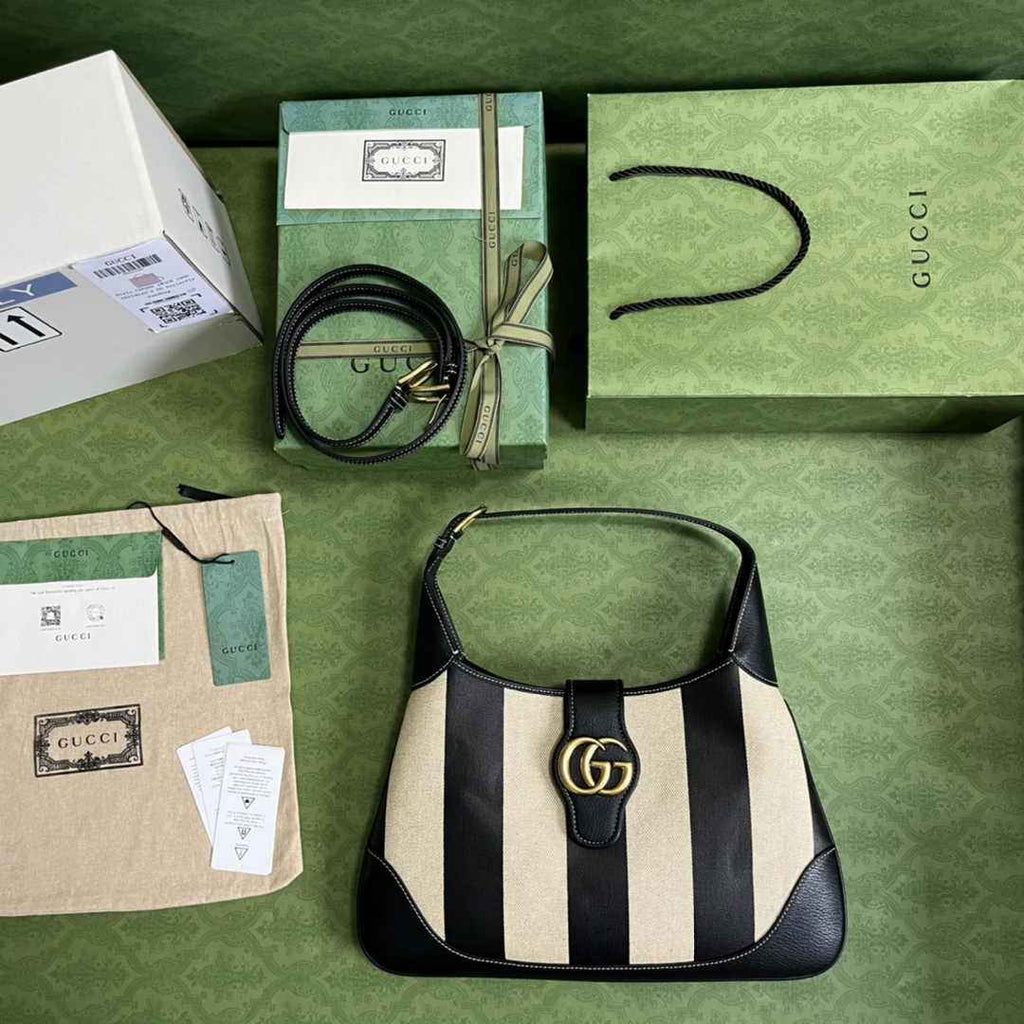 Gucci 726274 Aphrodite medium shoulder bag Black white