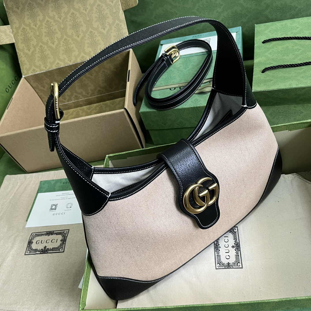 Gucci 726274 Aphrodite medium shoulder bag white Black
