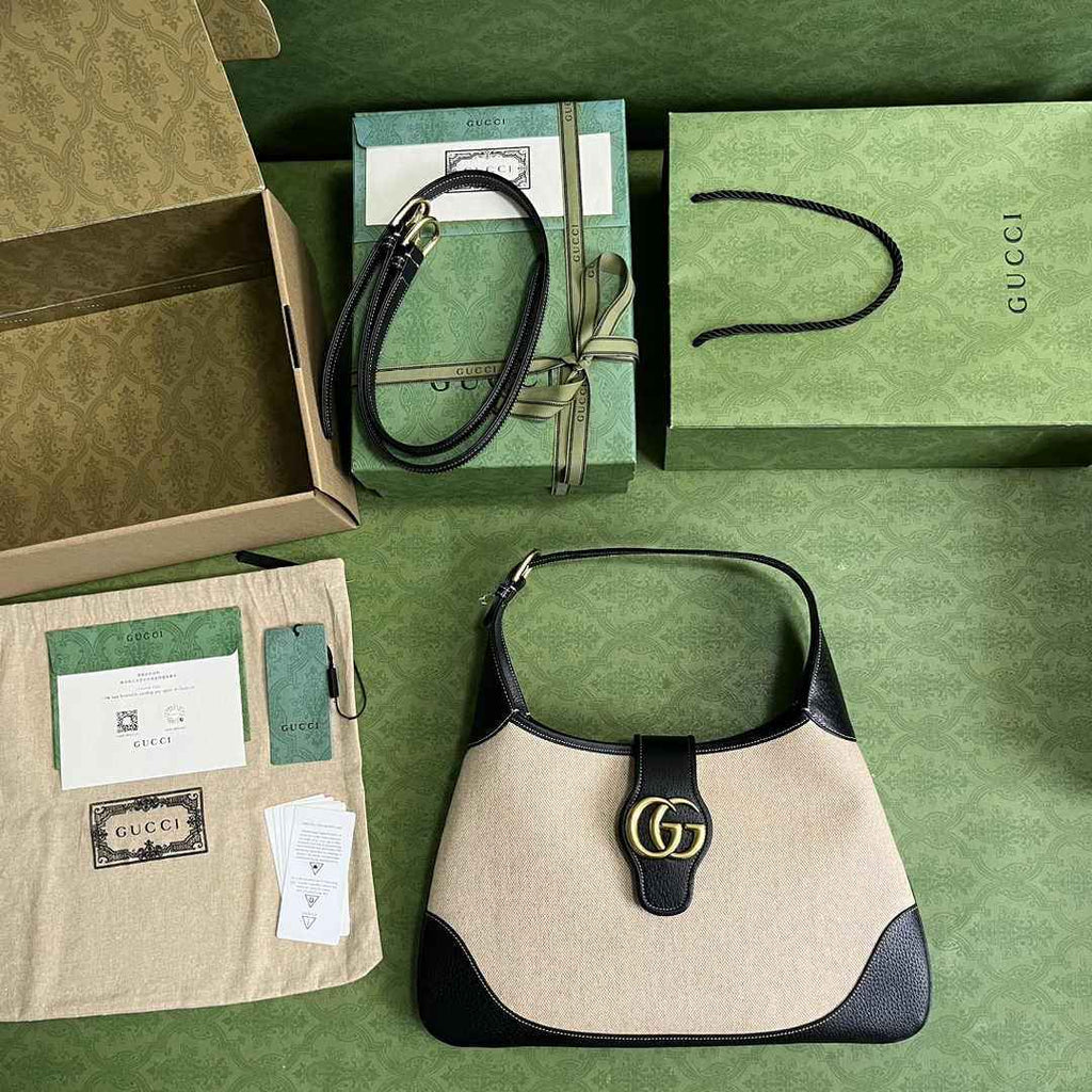 Gucci 726274 Aphrodite medium shoulder bag white Black