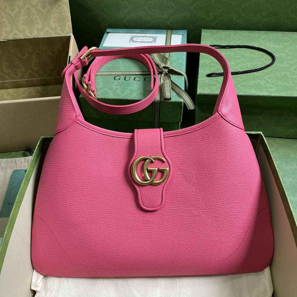 Gucci 726274 Aphrodite medium shoulder bag Plum soft leather