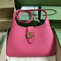 Gucci 726274 Aphrodite medium shoulder bag Plum soft leather