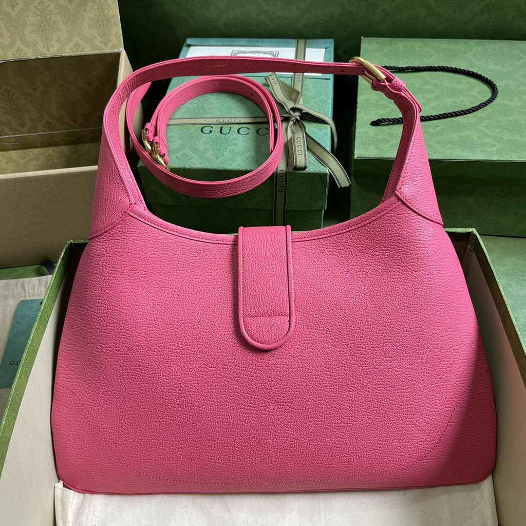 Gucci 726274 Aphrodite medium shoulder bag Plum soft leather