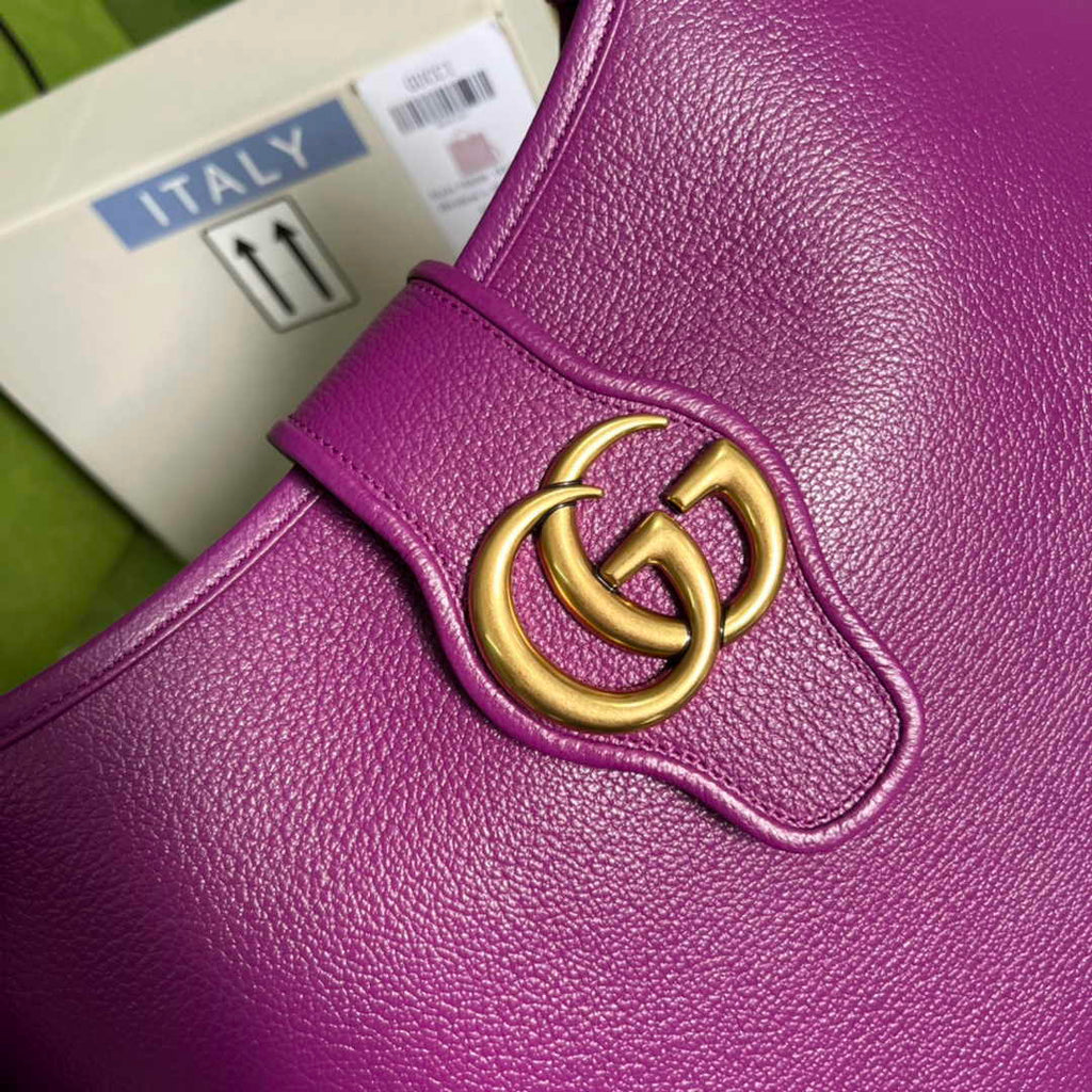 Gucci 726274 Aphrodite medium shoulder bag Purple soft leather