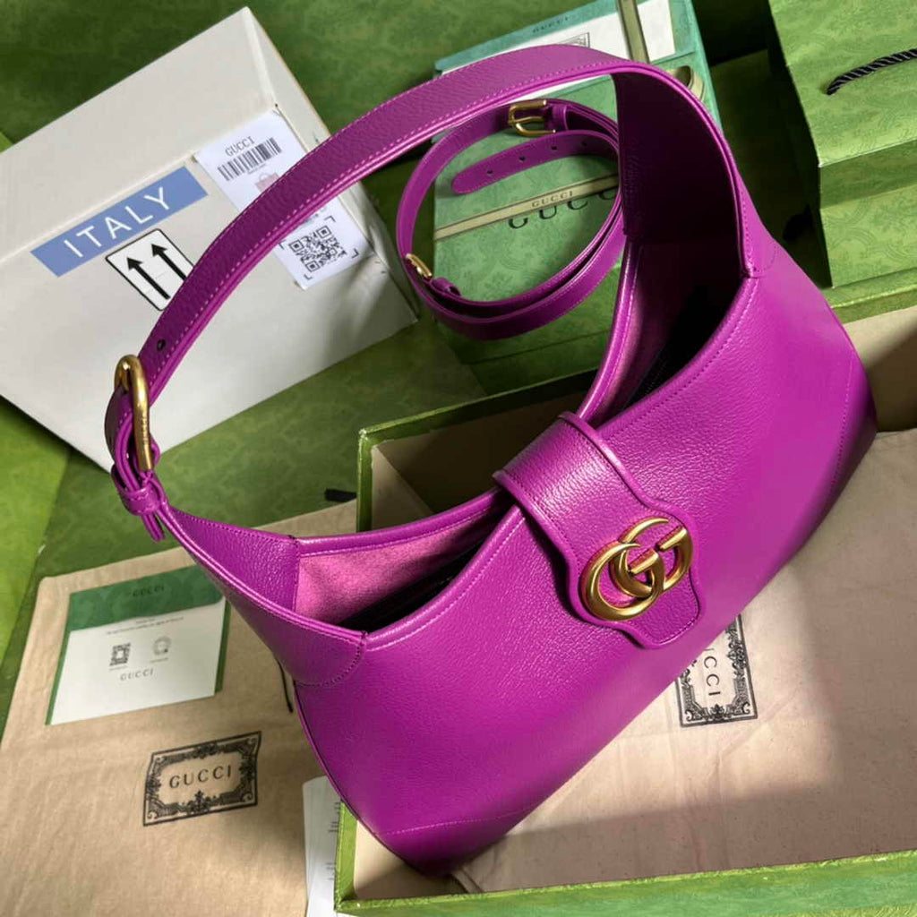 Gucci 726274 Aphrodite medium shoulder bag Purple soft leather
