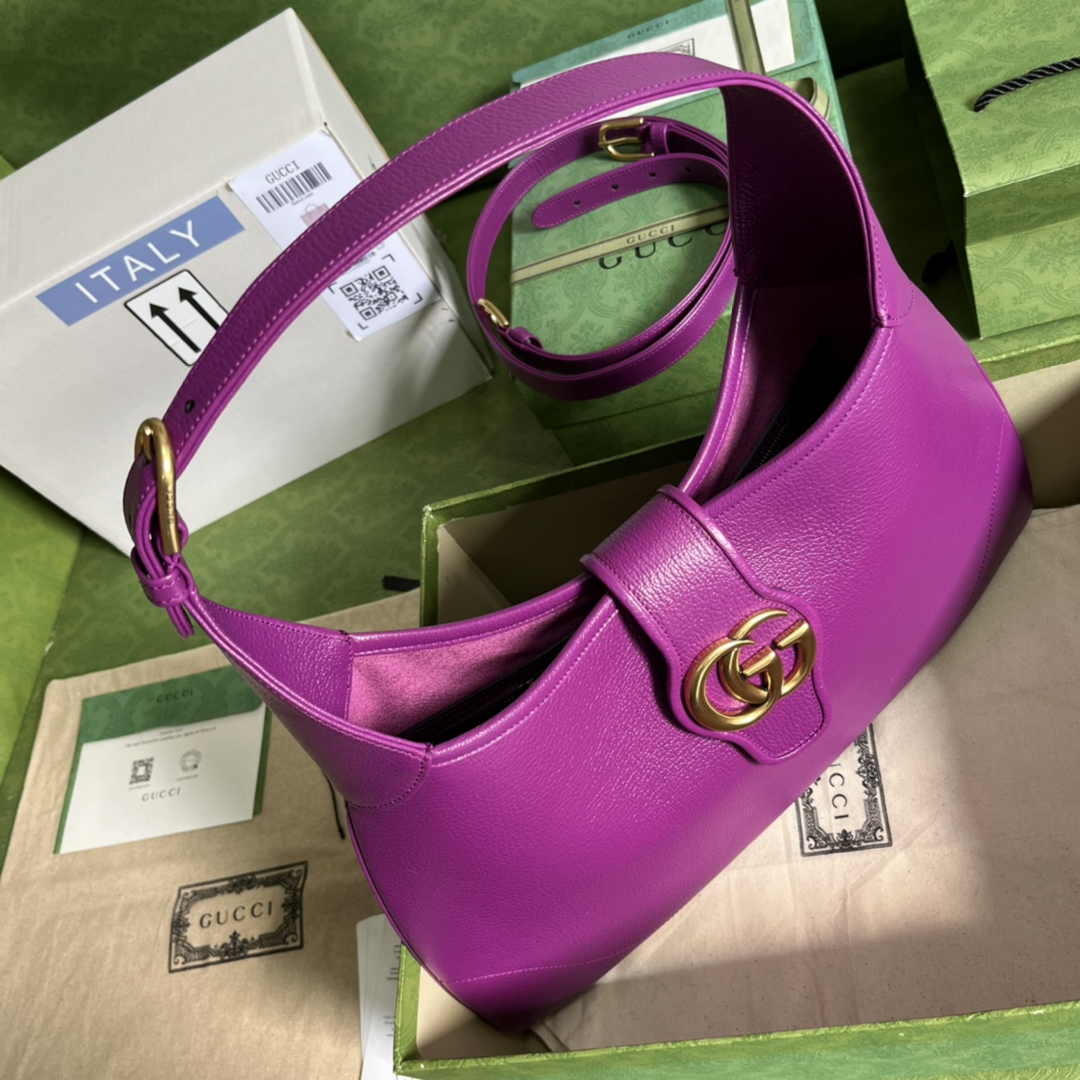 Gucci 726274 Aphrodite medium shoulder bag Purple soft leather