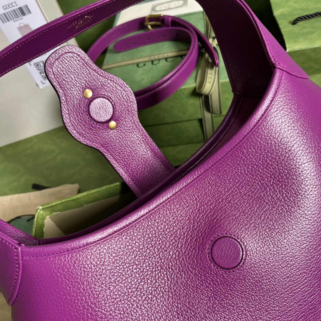 Gucci 726274 Aphrodite medium shoulder bag Purple soft leather