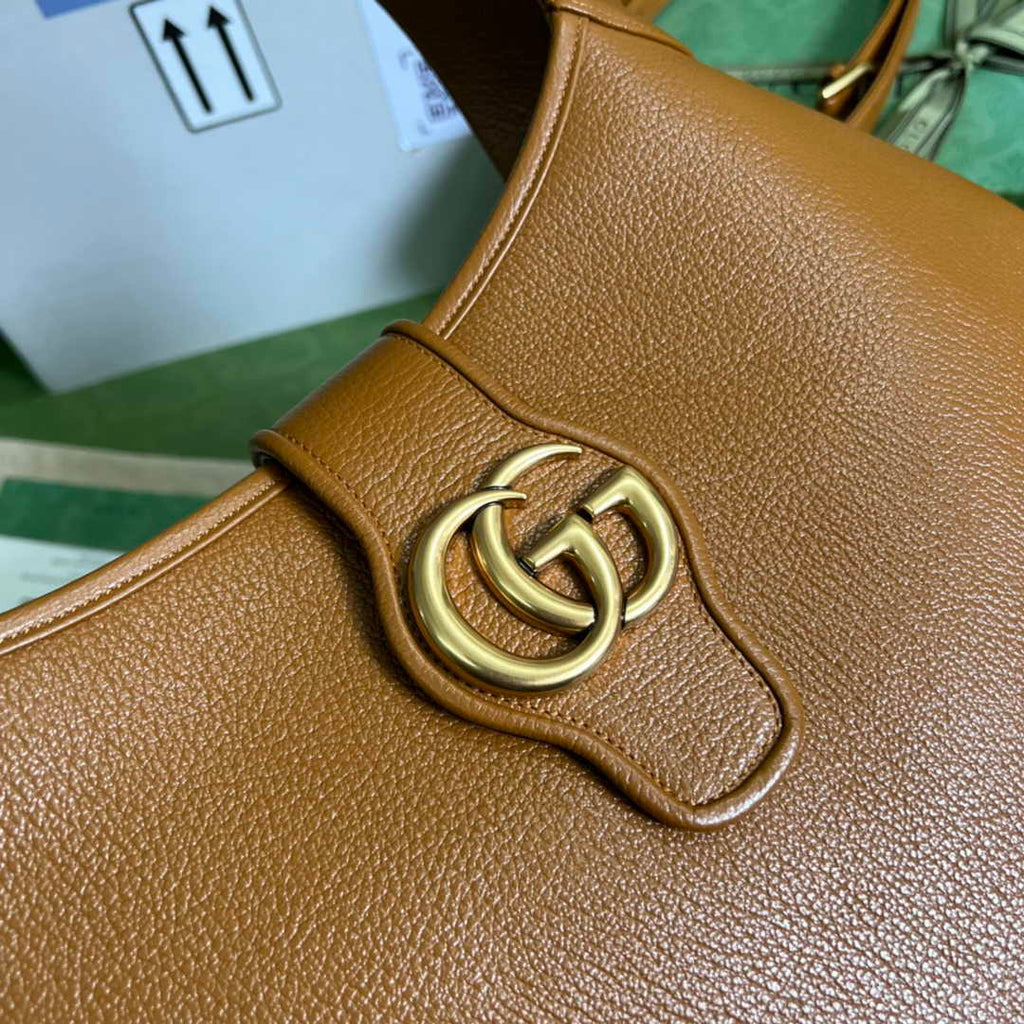 Gucci 726274 Aphrodite medium shoulder bag Tan soft leather