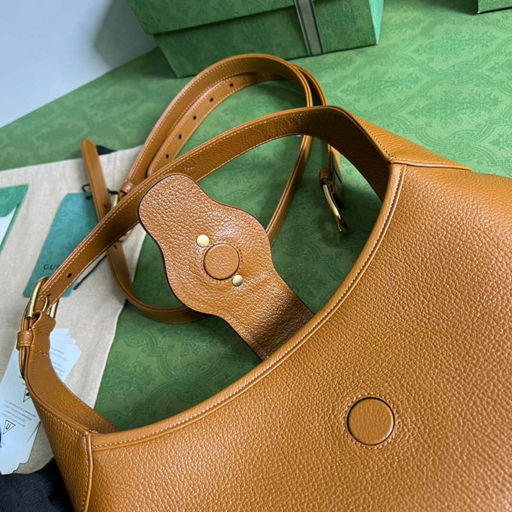 Gucci 726274 Aphrodite medium shoulder bag Tan soft leather