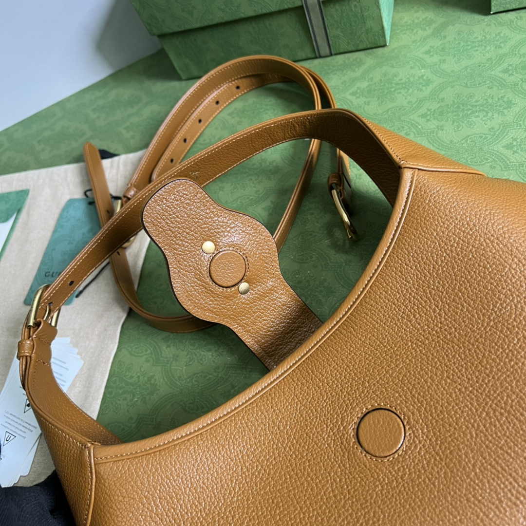 Gucci 726274 Aphrodite medium shoulder bag Tan soft leather