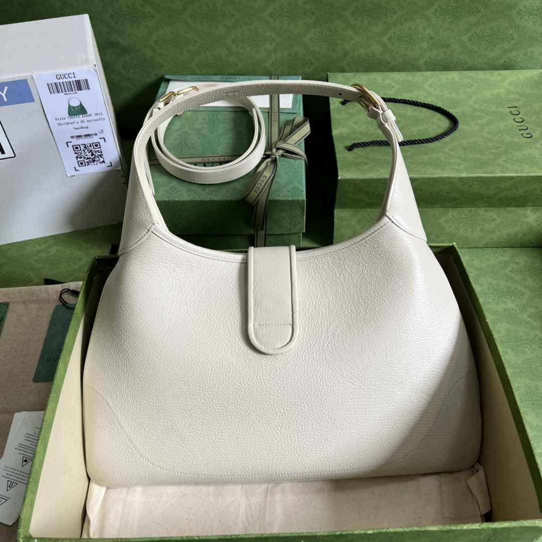 Gucci 726274 Aphrodite medium shoulder bag White soft leather