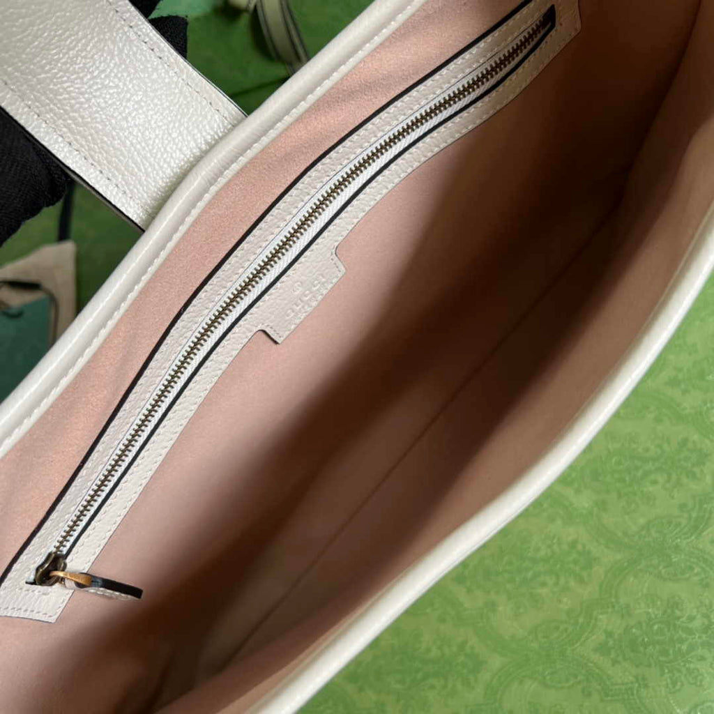 Gucci 726274 Aphrodite medium shoulder bag White soft leather