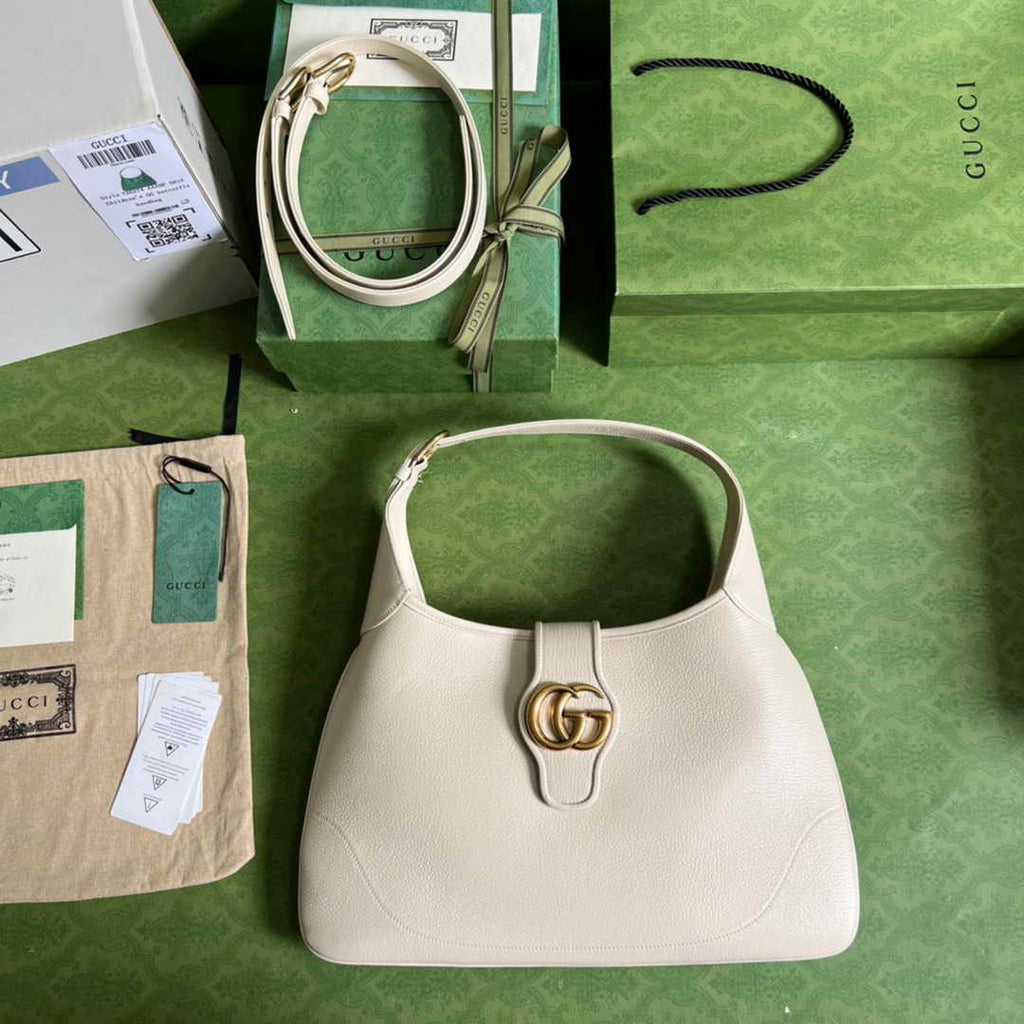 Gucci 726274 Aphrodite medium shoulder bag White soft leather