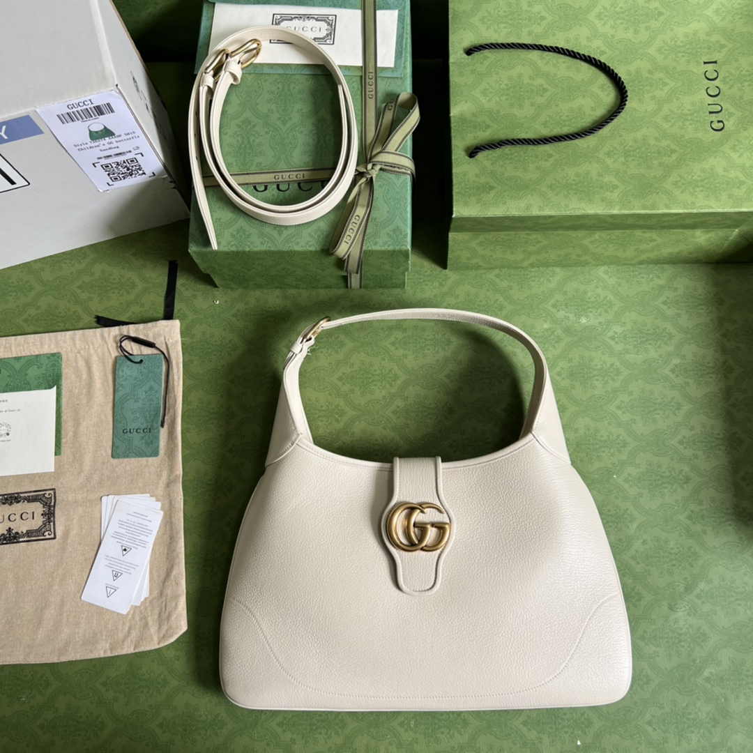 Gucci 726274 Aphrodite medium shoulder bag White soft leather