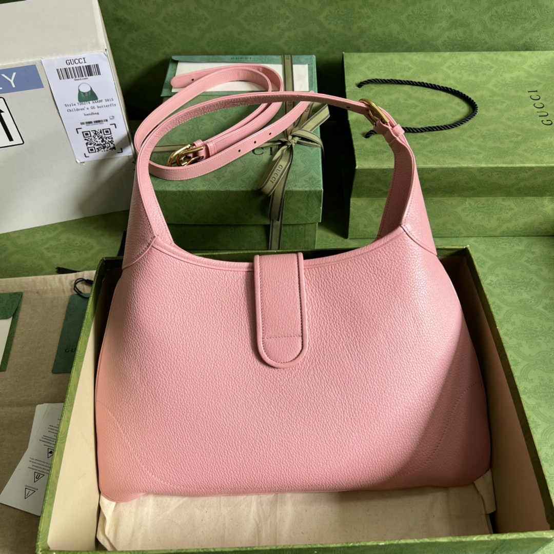 Gucci 726274 Aphrodite medium shoulder bag pink soft leather