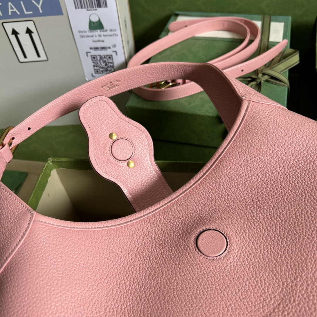 Gucci 726274 Aphrodite medium shoulder bag pink soft leather