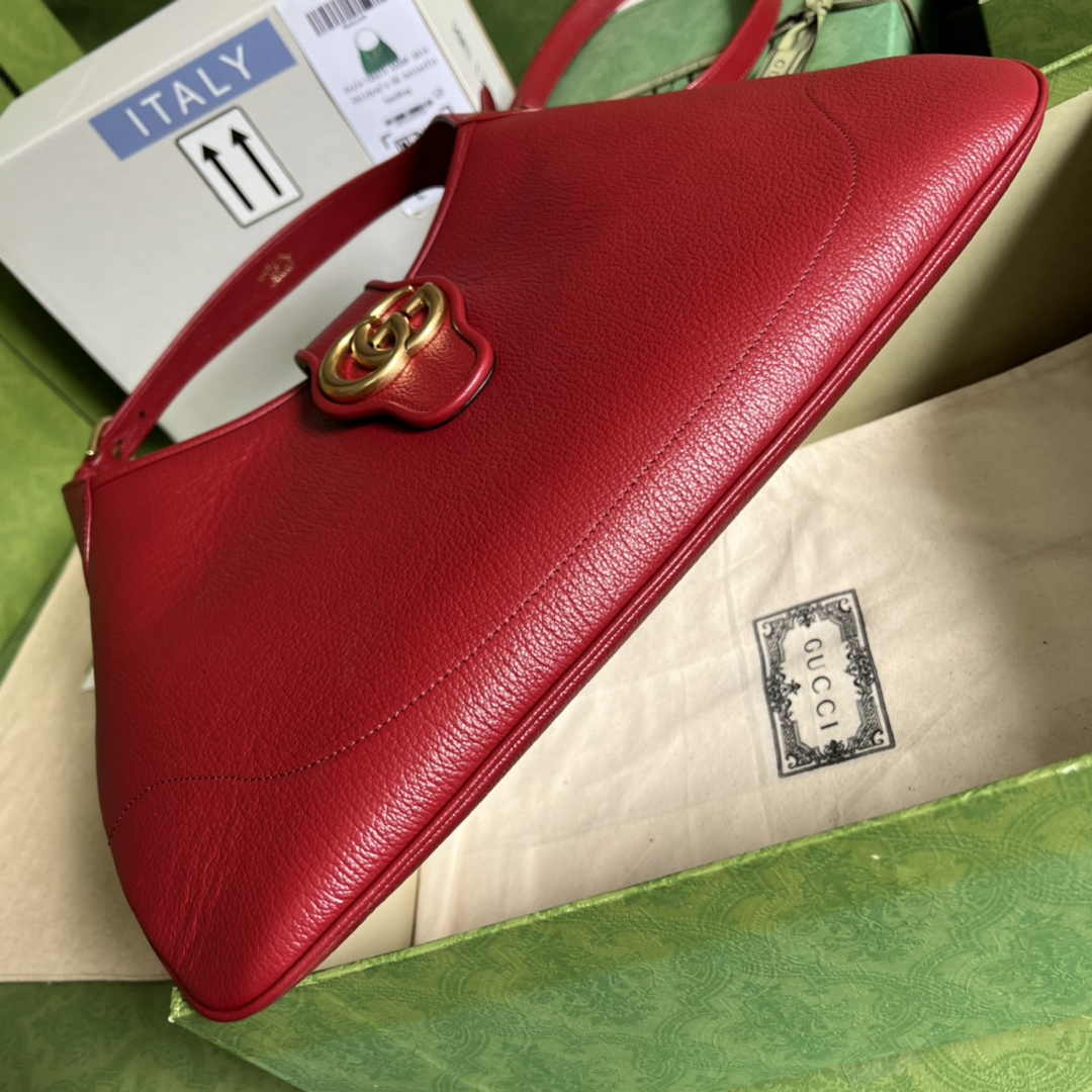 Gucci 726274 Aphrodite medium shoulder bag Red soft leather