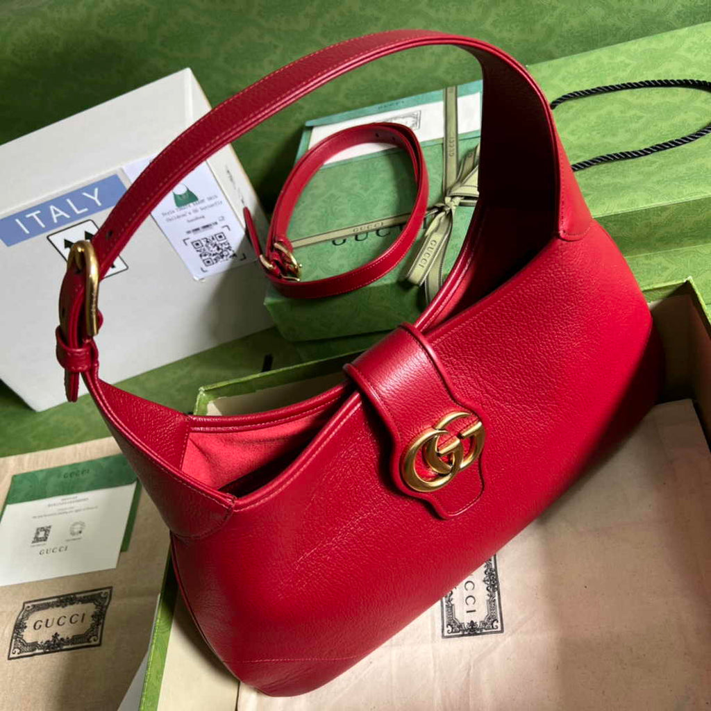 Gucci 726274 Aphrodite medium shoulder bag Red soft leather