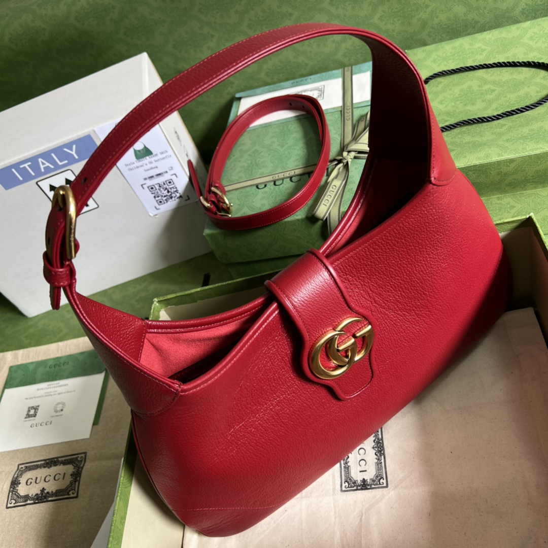 Gucci 726274 Aphrodite medium shoulder bag Red soft leather