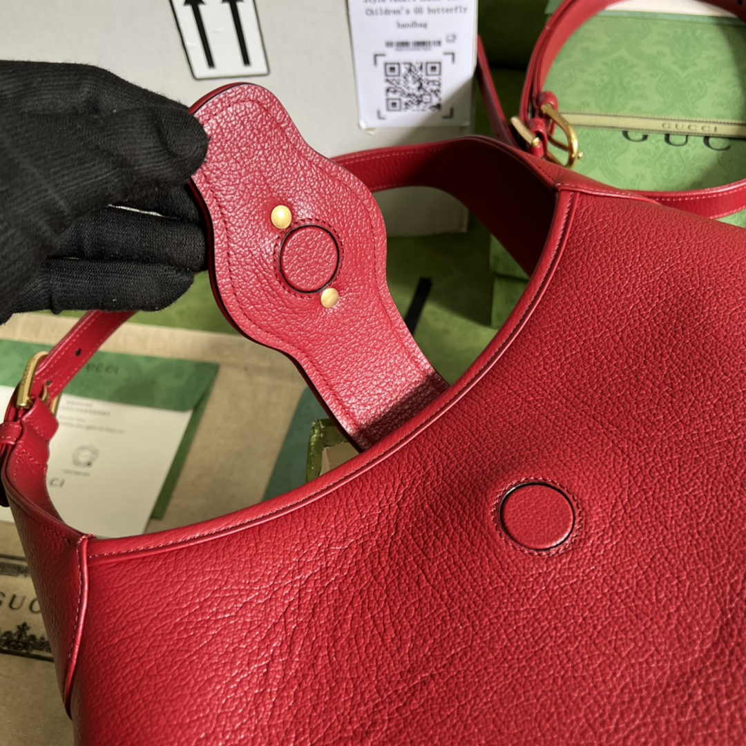 Gucci 726274 Aphrodite medium shoulder bag Red soft leather