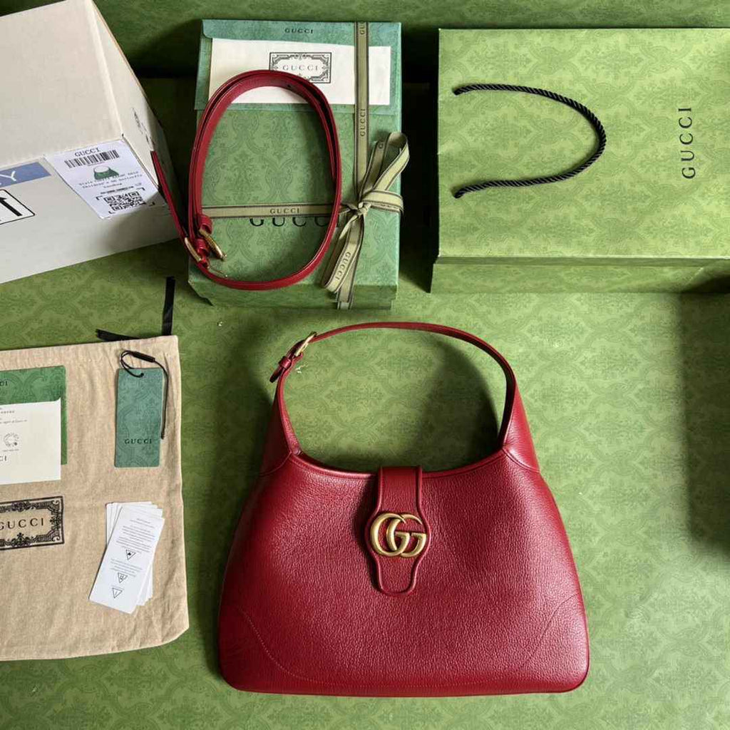Gucci 726274 Aphrodite medium shoulder bag Red soft leather