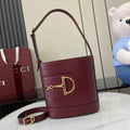 Gucci 73 mini bucket bag, 833665 in wine red leather