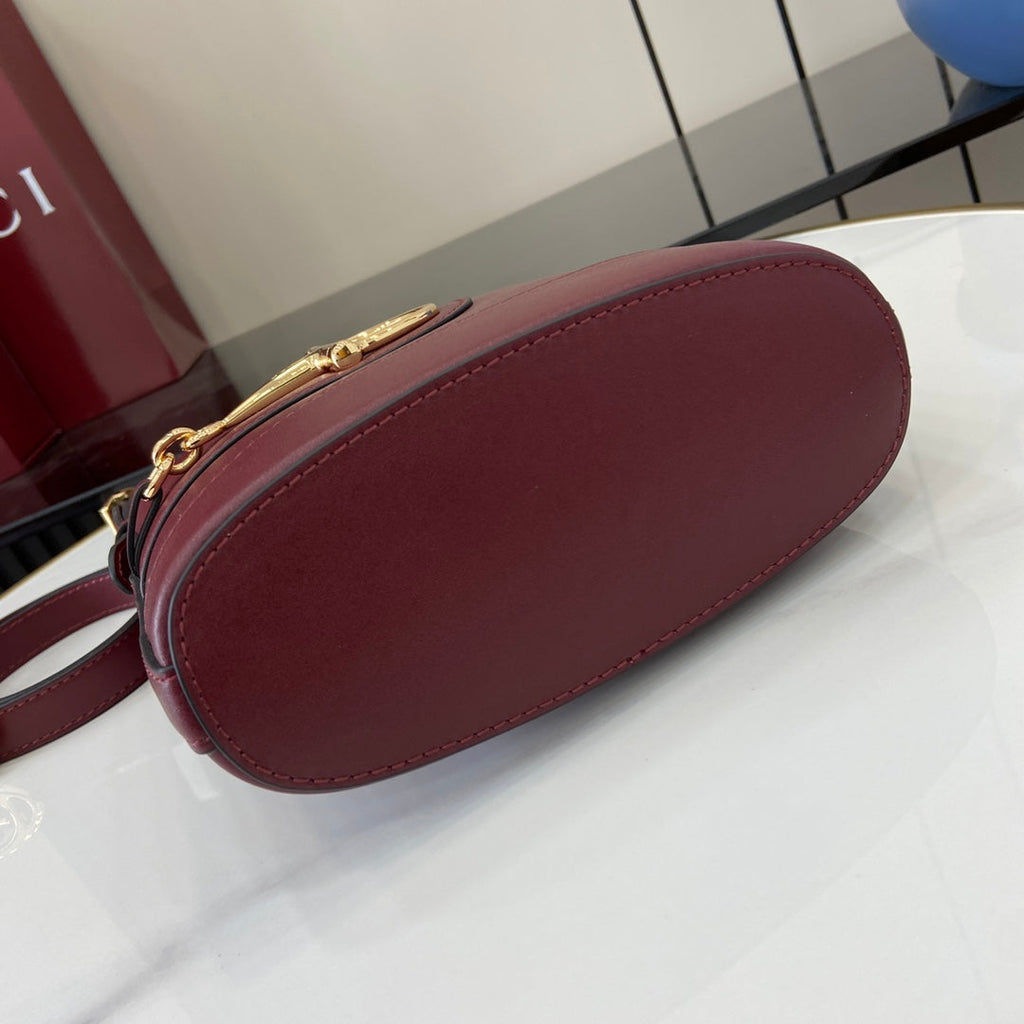 Gucci 73 mini bucket bag, 833665 in wine red leather