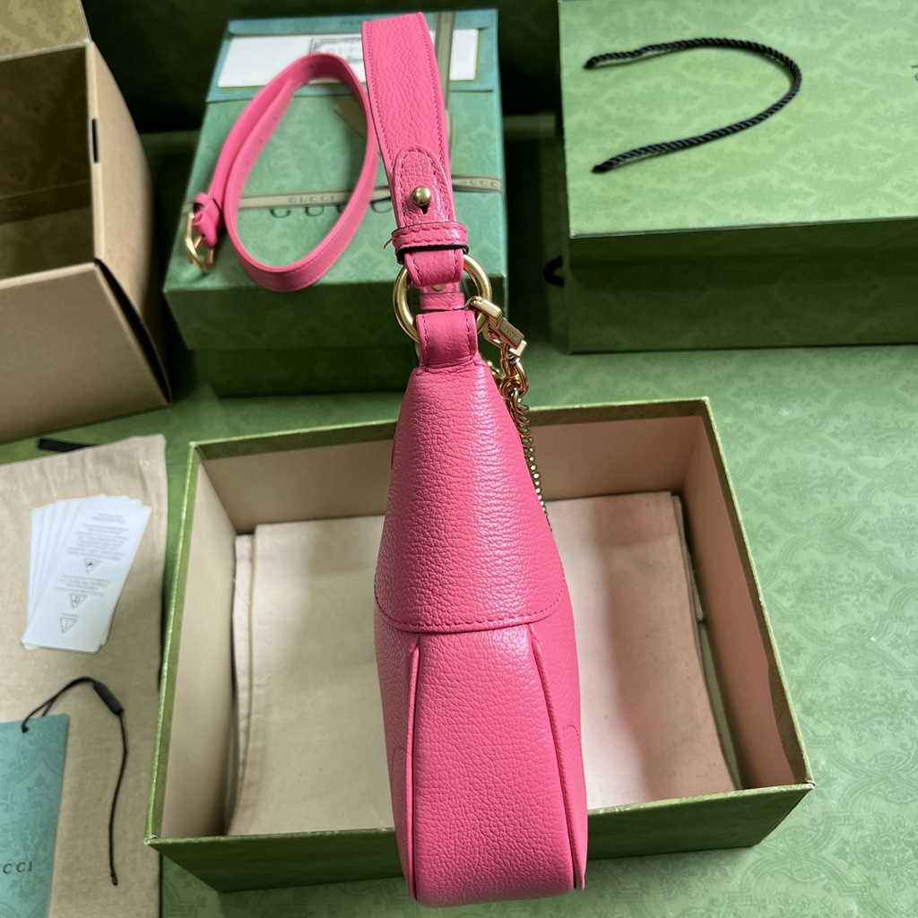 Gucci 731817 Aphrodite small shoulder bag in plum leather