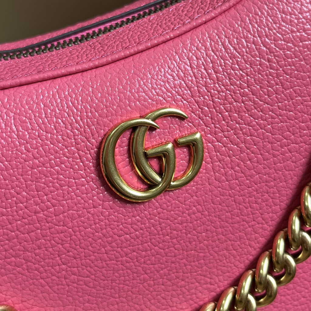 Gucci 731817 Aphrodite small shoulder bag in plum leather