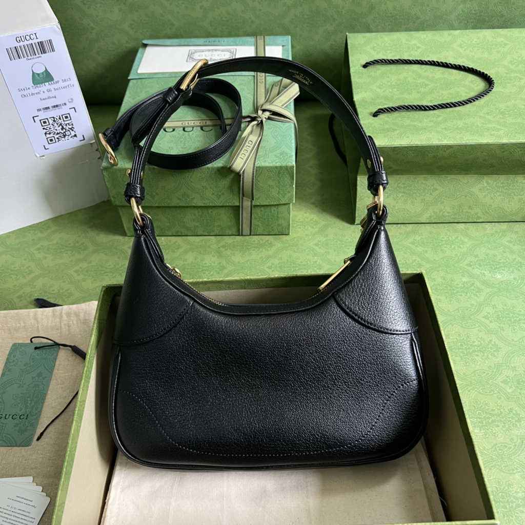 Gucci 731817 Aphrodite small shoulder bag in black leather