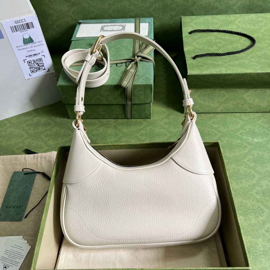 Gucci 731817 Aphrodite small shoulder bag in beige leather