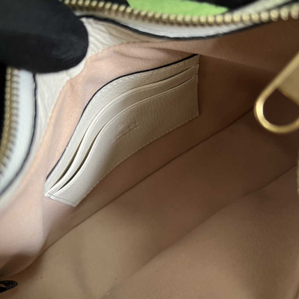 Gucci 731817 Aphrodite small shoulder bag in beige leather