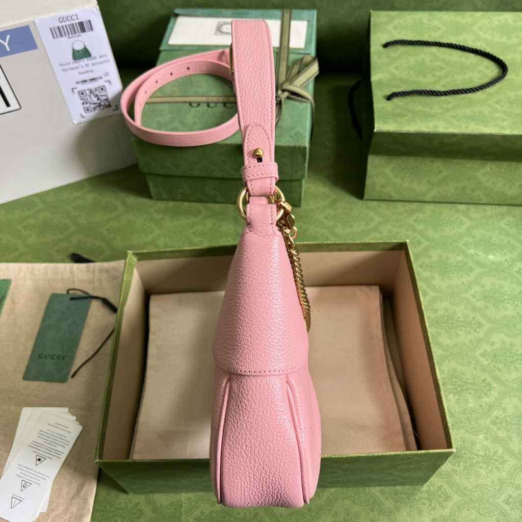 Gucci 731817 Aphrodite small shoulder bag in Pink leather