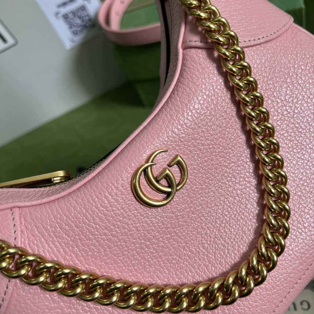 Gucci 731817 Aphrodite small shoulder bag in Pink leather