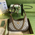 Gucci 731817 Aphrodite small shoulder bag in brown gg leather
