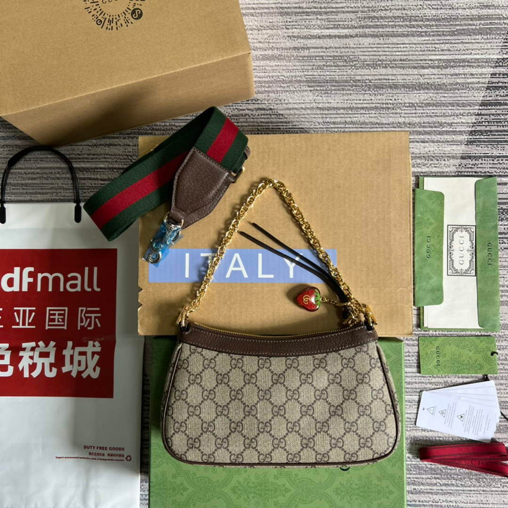 Gucci 735132 Ophidia small handbag Brown leather