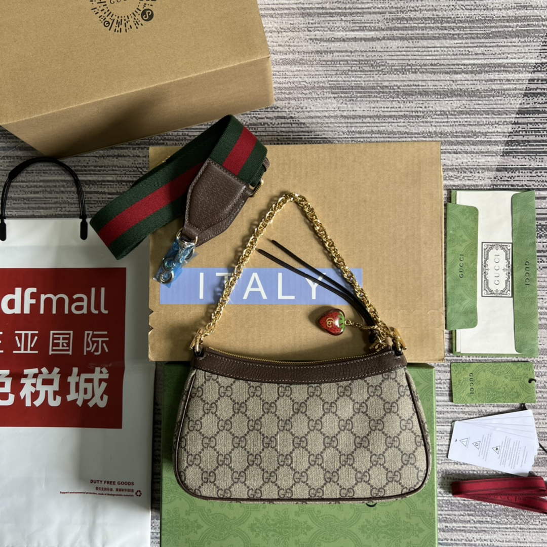 Gucci 735132 Ophidia small handbag Brown leather