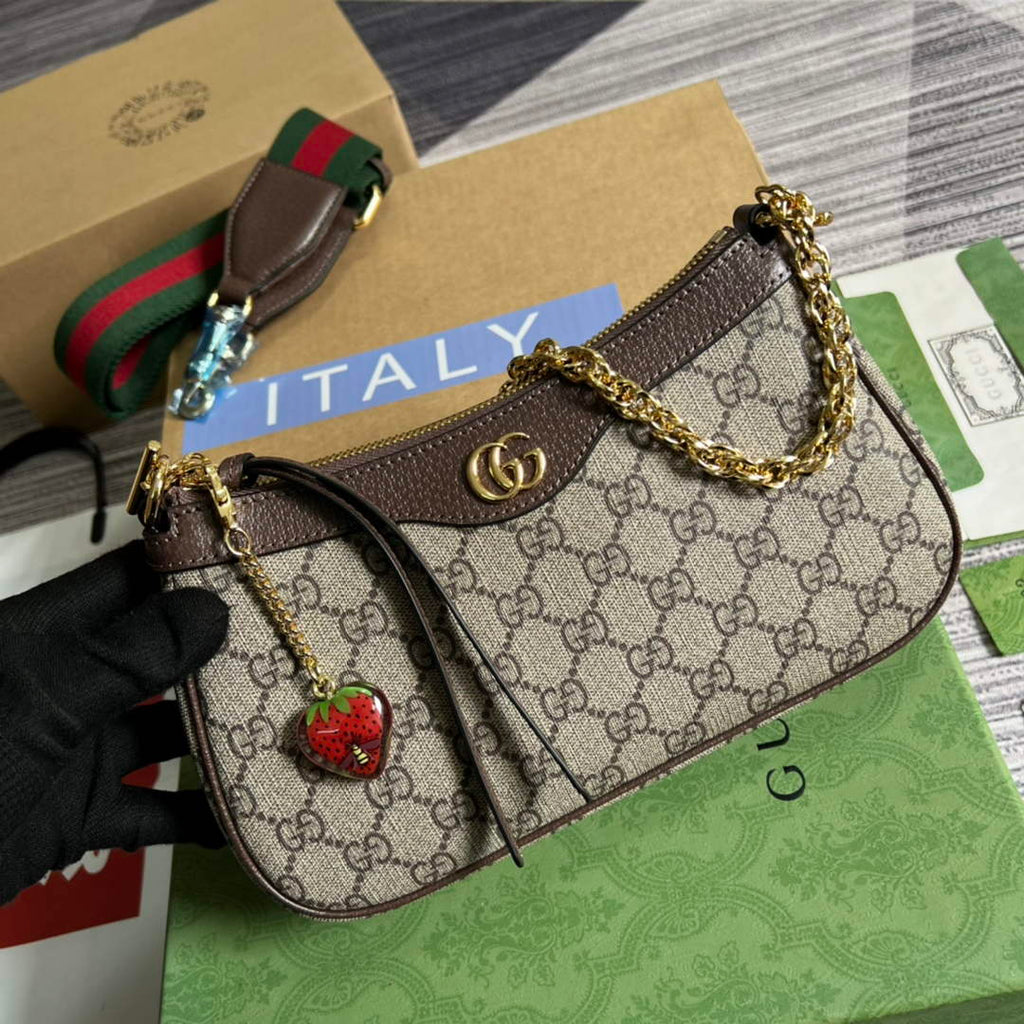 Gucci 735132 Ophidia small handbag Brown leather