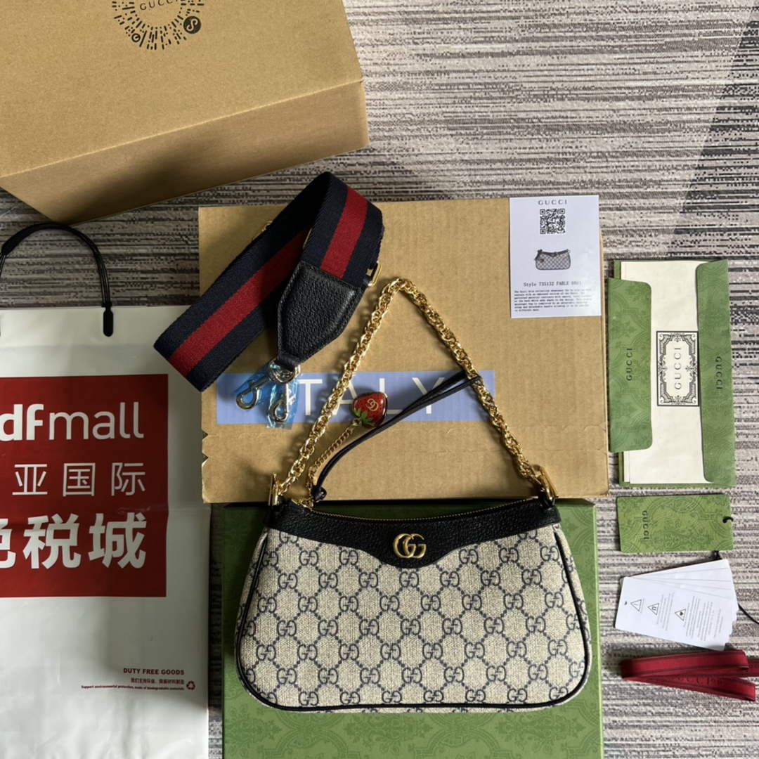 Gucci 735132 Ophidia small handbag Blue leather