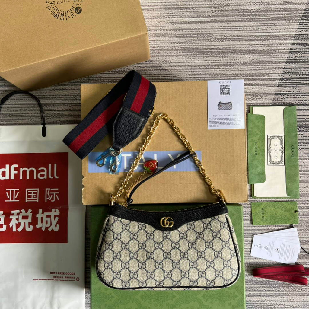Gucci 735132 Ophidia small handbag Blue leather