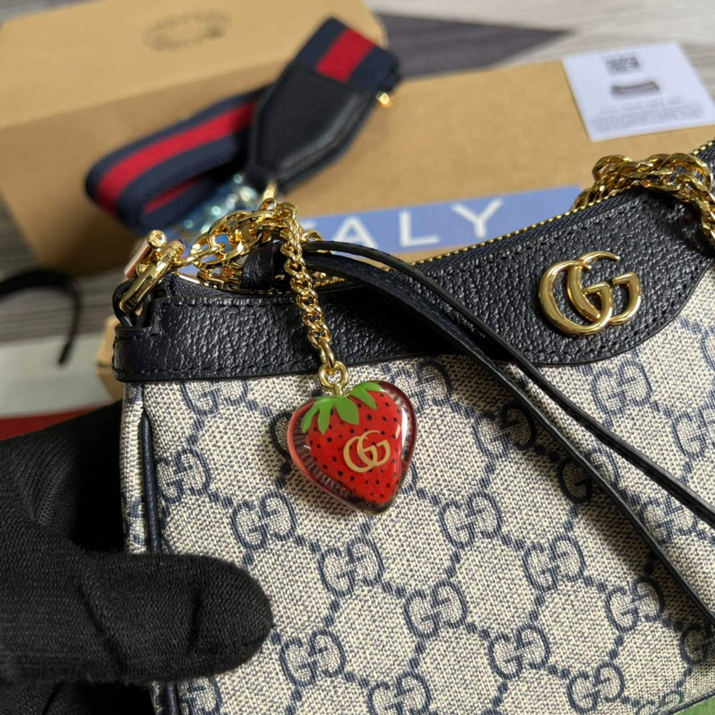 Gucci 735132 Ophidia small handbag Blue leather