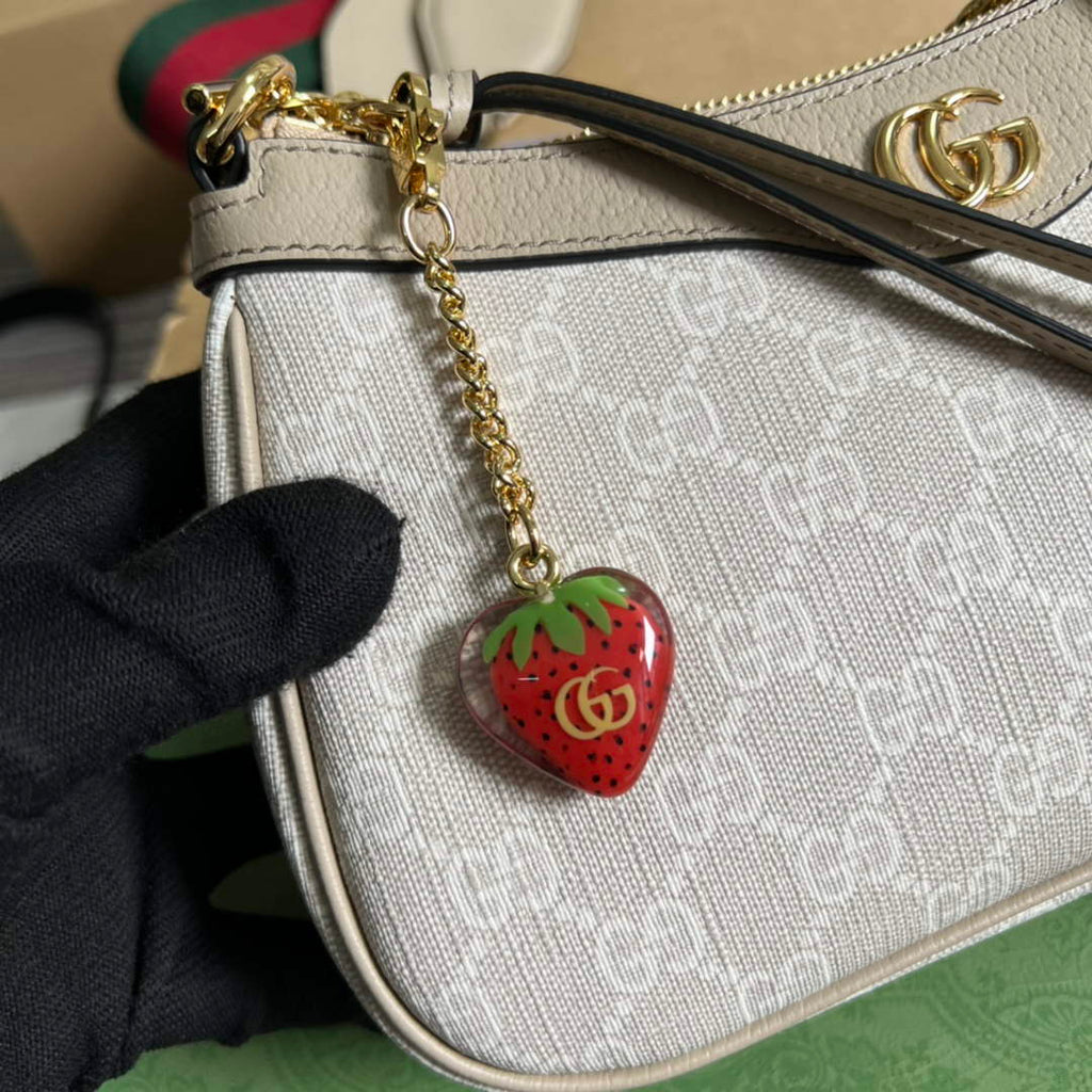 Gucci 735132 Ophidia small handbag Beigei leather