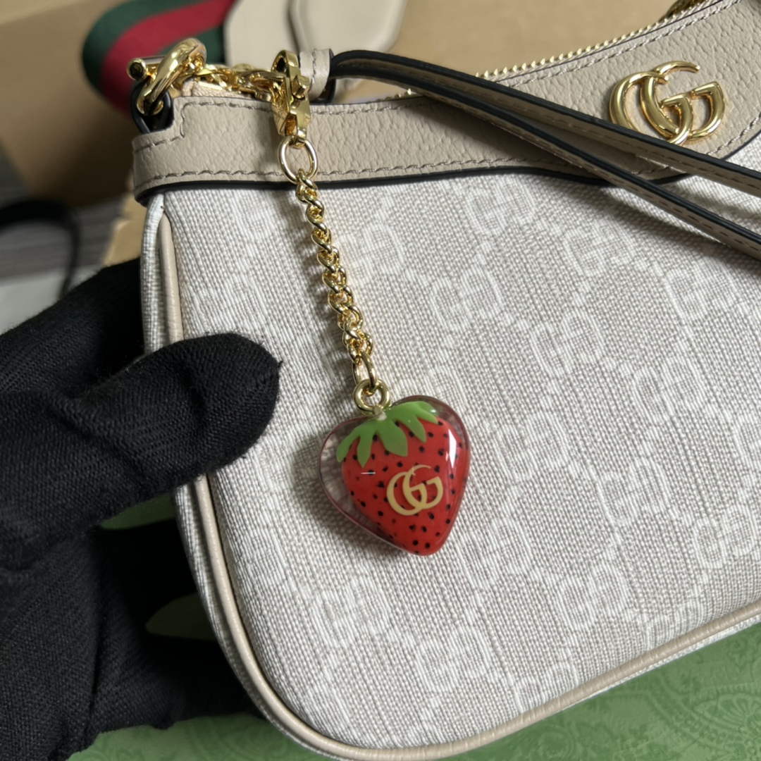Gucci 735132 Ophidia small handbag Beigei leather