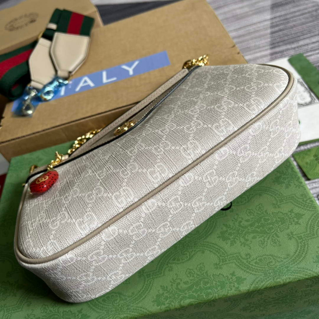 Gucci 735132 Ophidia small handbag Beigei leather