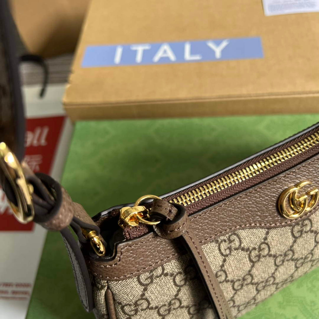Gucci ‎735145 Ophidia small handbag Brown leather