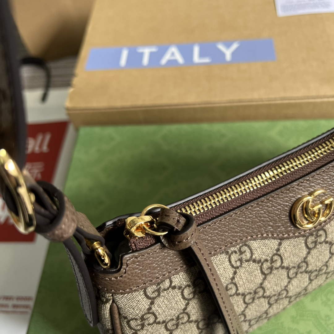 Gucci ‎735145 Ophidia small handbag Brown leather